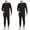 Black/Black, variant on iBerryNY Men Thermal Winter Underwear Long John 100% Cotton Fleece, Light & Dark Gray 2 Pairs, Large