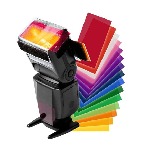 Qianheqian 12 Colors Filter Kit Color FLash Speedlight Filter for Camera Flash Speedlight Flash Gel Filter