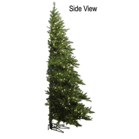 6.5' Pre-Lit Westbrook Pine Artificial Half Wall Christmas Tree - Clear