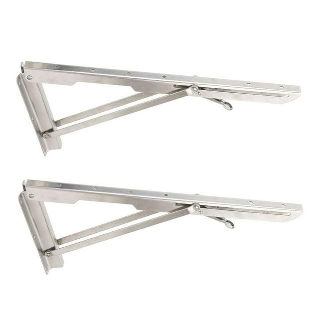 Folding Bench Table Wall Shelf, High Load Bearing Stainless Steel Space Saving Wall Mount Table Support Bracket Stable Support for RV Motorhome