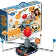 Dr. STEM: Amazing Solar System Projector - 8 Planet Motorized Model Kit, Image Casting, Educational Experiment Book, DIY Space STEM Learning, Kid 8+