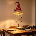 thumbnail image 6 of Lighted Santa Hat Hanging Chandelier, 15.75" Plush Red Hat Holiday Light, Hat Hanging Decor with Glowing Tassels, Lightweight Festive Light for Indoor Outdoor, Front Porch Mantel Lighted Ornament,C, 6 of 6