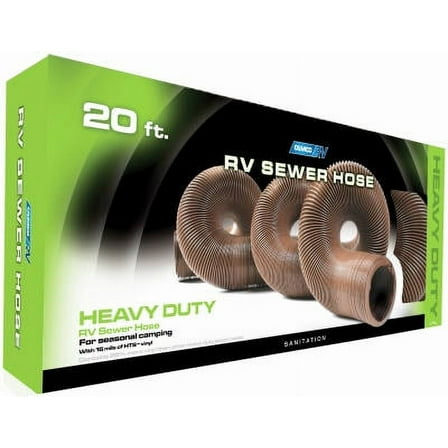 20' Heavy Duty RV Sewer Hose, Each