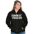 thumbnail image 4 of Feminist Trigger Equality Movement Zip Hoodie Sweatshirt Women Brisco Brands M, 4 of 5
