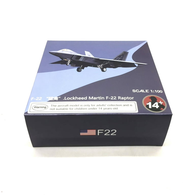 1:100 US F22 Raptor Stealth Fighter, Alloy Simulation