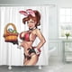 thumbnail image 1 of Cortina de ducha Feliz Pascua conejito ABPHQTO 165x180 cm, 1 of 2