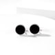 thumbnail image 4 of Pendientes de botón Silvora Black Onyx Plata de ley 925 8MM, 4 of 8