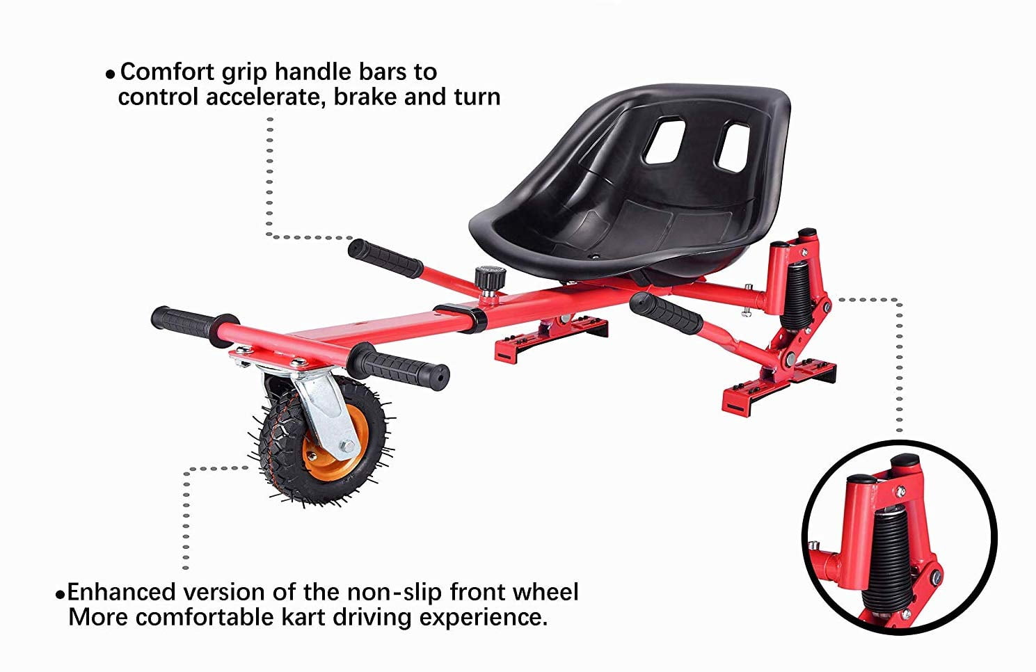 All In One Hover Cart Attachment For Hover-Rider - Transform your Hover-Rider into a Go Kart with Hovercart - Red