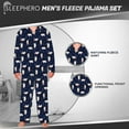 thumbnail image 3 of SLEEPHERO Adult Mens 2 Piece Long Sleeve Notch Fleece Pajama Set (Sizes S-XL), 3 of 5
