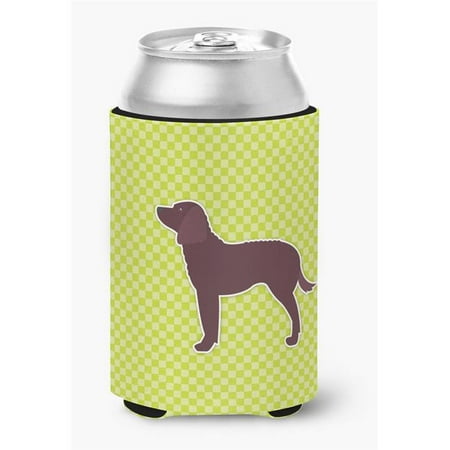 

American Water Spaniel Checkerboard Green Can or Bottle Hugger
