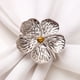 thumbnail image 1 of Xiao Hua Servilleteros decorativos de escritorio para restaurante familiar, con diseño de flores de colores, de aceite blanco y cinco pétalos de flor de ciruelo, 12 unidades (plata), 1 of 3