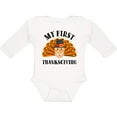 thumbnail image 3 of Inktastic My First Thanksgiving Cute Turkey Pilgrim Hat Boys or Girls Long Sleeve Baby Bodysuit, 3 of 5