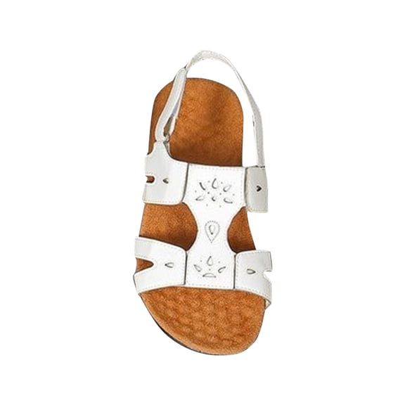 Hvyesh Womens Sandals Wedge Comfortable - Orthopedic Wedge Sandalias for Women Dressy - Slip on Thick Bottom Sandals Lightweight Memory Foam Walking Slippers with Arch Support