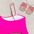 thumbnail image 3 of FINALGANG Girls Onesie Swimsuit Colorful Striped One Shoulder Slim Fit Stretchy Bathing Suit For Summer Beach Pool Water Activities Leisure Swimwear, 3 of 6