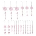 thumbnail image 2 of Dserfhy 18 Pcs Crystal Christmas Ornaments for Tree Clear Acrylic Snowflake Icicle Hanging Ornaments with Drop Pendants for Winter Wonderland Chandelier Decoration, 2 of 8