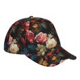 thumbnail image 3 of Naloa Original Classic Low Profile Hat Men Women Baseball Cap Dad Hat Adjustable Unconstructed Rose Flowers Print Cap, 3 of 9