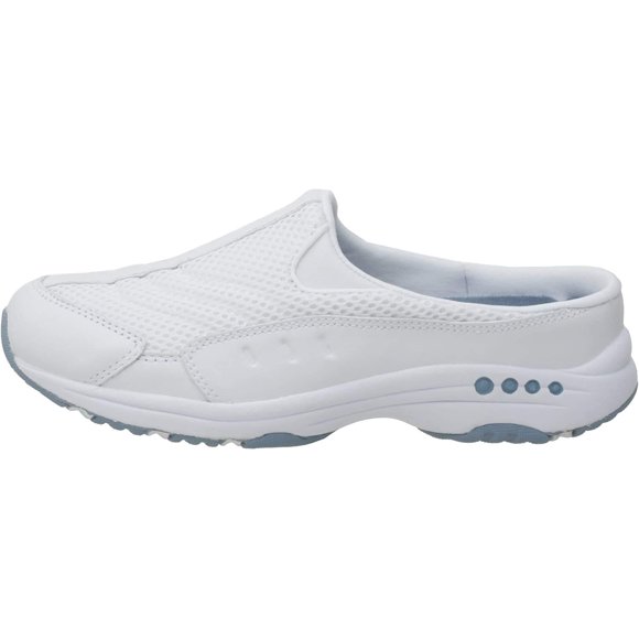 Easy Spirit Mule Traveltime pour Femmes, Cuir Blanc/bleu Clair, 8 m US