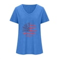 thumbnail image 2 of Camisetas Casuales de las Mujeres Gradiente Día de la Independencia Impreso Cuello Redondo, Blusa de Manga Corta para Diario, Fiesta Y Primavera Verano, 2 of 3