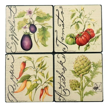 Tumbled Tile Coasters Set Of 4 Silver Fever Coffee Cup Drinks Wine Tumbled Tile Coasters Set Of 4 Silver Fever Coffee Cup Drinks Wine Cork Back Non Slip Coaster Vegitable Garden