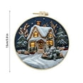 thumbnail image 3 of SnowVibe Christmas Forest Snow House Hand Embroidery DIY Kit - Handmade Fabric Material for Creative Needlework and Embroidery Projects, 3 of 4