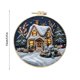 thumbnail image 3 of Fiudx Kit de Casa de Nieve Navideña, Bordado a Mano, Set Completo de Manualidades, Hilos y Agujas de Colores, Decoraciones Personalizadas, Adornos Navideños, Tamaño de 15 Cm, Idea de Regalo Única, 3 of 4
