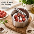 thumbnail image 6 of 2PC Upgrade 6/12 Ball Manual Meatball Maker Tool, Stainless Steel Meatball Making Mold, Home Cooking Too, Quick & Easy Meatball Making Tool for Uniformly Shaped Meatballs，12 Holes, 6 of 8