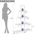 thumbnail image 2 of 4 niveles slim multi-purpose ladder estante: space-saving engineered wood organizer para oficina, dormitorio de esquina in blanca, 2 of 6