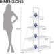 thumbnail image 2 of 4 niveles slim multi-purpose ladder estante: space-saving engineered wood organizer para oficina, dormitorio de esquina in blanca, 2 of 6