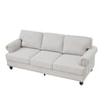 thumbnail image 6 of Living Room Sofas 83" Modern Classic Design with Nails Living Room Three Seater Sofa Fabric Couch,Upholstered Polyester Beige.,Comfortable Sofas, 6 of 7
