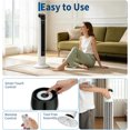 thumbnail image 4 of Memoryfield 3-Speed Oscillating Tower Fan, with Remote, White, 4 of 8