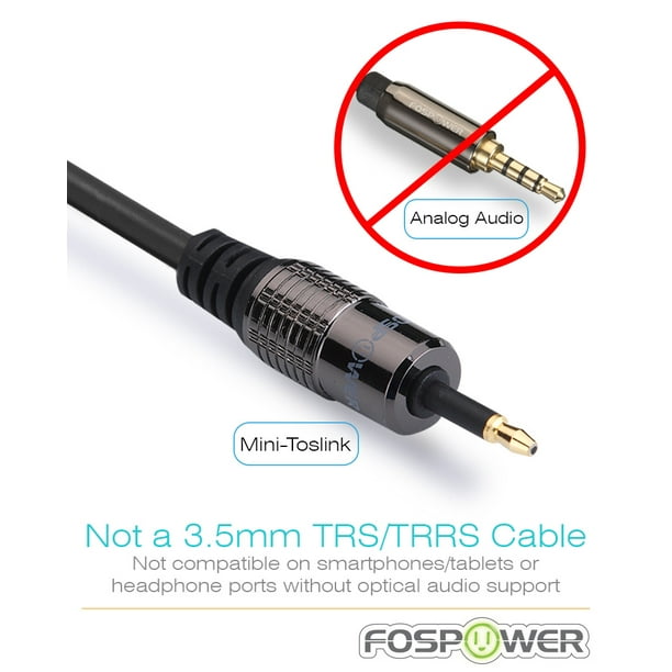 Câble Optique 3M Mini Toslink vers Toslink Câble Fibre Optique - Cable  Spdif Fibre Optique Audio Numérique Optique Plaqué Or A647
