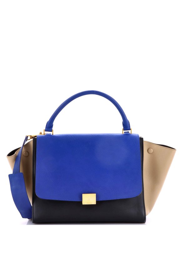 Pre-Owned Tricolor Trapeze Bag Leather Medium By Rebag