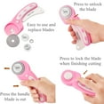 thumbnail image 2 of 45mm Rotary Cutter with 5pcs Cutting Blades Replacement,Ergonomic Soft Handle and Safety Lock Rolling Cutter Tool Ideal for Quilting Cutting Fabric,Arts Crafts,Paper,Leather Suits, 2 of 6