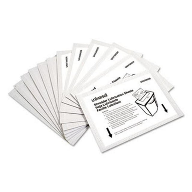 Universal Shredder Lubricant Sheets, 24 Count
