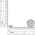 thumbnail image 4 of Gem Stone King 10K Yellow Gold Red Garnet and White Lab Grown Diamond Engagement Ring for Women (0.46 Cttw, Round 4MM, Gemstone January Birthstone, Available in Size 5, 6, 7, 8, 9), 4 of 5
