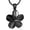 Black, variant on Small Flower Cremation Urn Necklace for Ashes Stainless Steel Memorial Cremation Ash Urn Jewelry Keepsake Pendant Necklace for Women