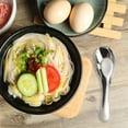 thumbnail image 5 of Set de 6 Cucharas de Sopa Asiáticas Acero Inoxidable Extra Grueso 13.8cm Pulido Espejo para Ramen y Postres, 5 of 5