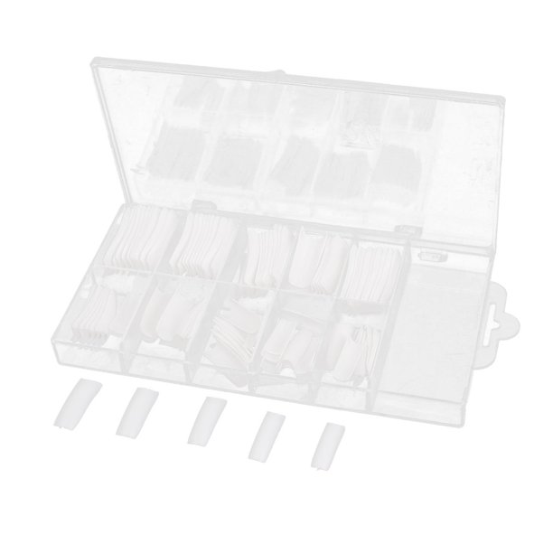 Unique Bargains Women White Acrylic DIY False French Nail Art Half Tips