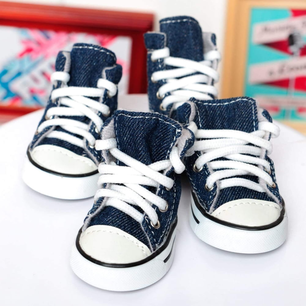 4 PCS Puppy Pet Dogs Denim Shoes Sport Bootie Sneakers&nbsp;,Dog Tennis Shoes, Outdoor Causal Shoes for Small Size and Large Dogs - Walmart.com