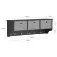 thumbnail image 2 of SoBuy FRG282-SCH Wall Coat Rack Wall Shelf Wall Storage Cabinet Unit, 2 of 7