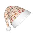 thumbnail image 2 of Cauagu Retro Autum Mushrooms Pattern Christmas Hat for Kids,Xmas Holiday Hat Santa Hat for Boys & Girls Festive Headwear Accessories for Christmas/New Year/Holiday, 2 of 6