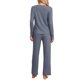 thumbnail image 3 of INSPIRE CHIC Pijamas de mujer Waffle Suave Conjunto de sudadera de manga larga V Cuello Otoño Invierno Ropa de casa L Azul, 3 of 5