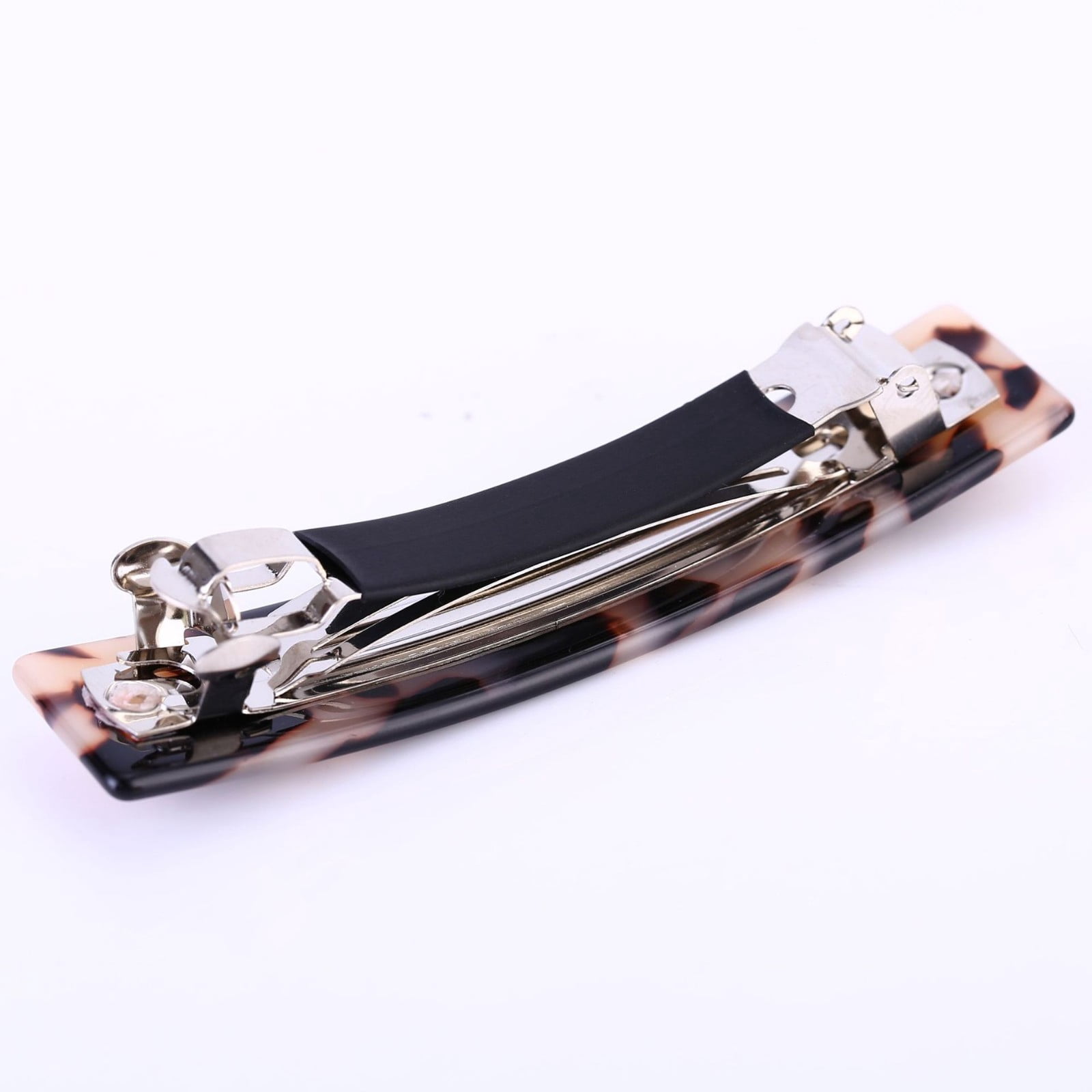 Leopard Print Acetate Spring Clip Large Top Hair Clip Long Horizontal Hairpin for Women Japanese Korean Style Ponytail Clip Hair Accessories