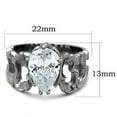 thumbnail image 2 of Luxe Jewelry Designs Women's High Polished Stainless Steel Engagement Ring with 12.8 mm AAA Cubic, 2 of 4