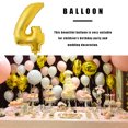 thumbnail image 4 of Cateissary 16 pulgadas Tamaño grande Oro Plata Rosa Oro Número Globo Cumpleaños Decoraciones para fiestas de bodas Globos de aluminio Niño Niño Juguete Kits de decoración para fiestas Oro cuatro Cateissary HA002665-04, 4 of 6