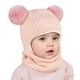 thumbnail image 2 of Baqcunre Knit Hat for Kid,Baby Winter Hat Scarf Set Toddler Beanie Hats Girl Boy with Neck Warmer Beanie for Kids Knit Warm for Cold Weather Pink, 2 of 4
