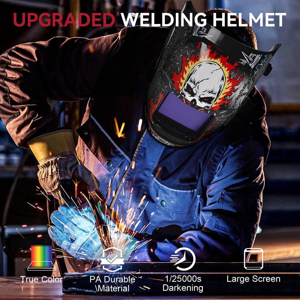 ARCCAPTAIN Large View Auto-Darkening true color Welding Helmet