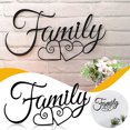 thumbnail image 2 of FNGZ Hangs Clearance 1pc Farmhouse Wall Ornament for Home Office Family Wall Sign Metal Family Wall Decor Black Family Word Wall Art Black, 2 of 7