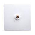 thumbnail image 1 of facefd Switch Wall Button Socket Lever Toggle Control White Improvement Antique Household Brass Light Panel Accessory Supply Connector 1, 1 of 5