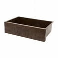 thumbnail image 1 of 35'' Hammered Copper Kitchen Apron Single Basin Sink with Scroll Design, 1 of 4